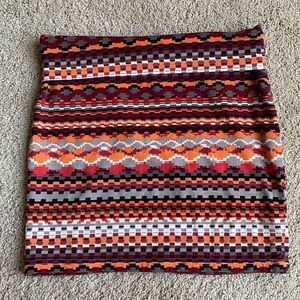 Skirt Mini‎ Y2k Vintage Aztec Printed Stretch Bandage size small